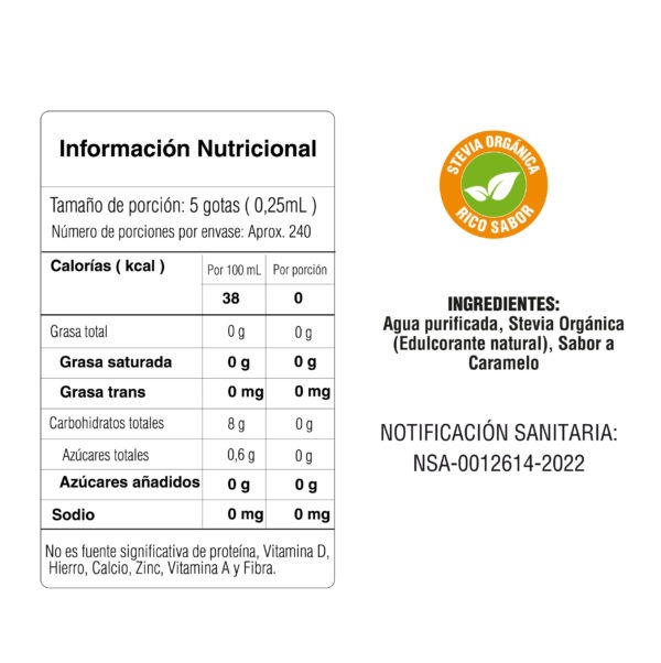 Stevia líquida Sabor a Vainilla x 60 ml Erba Dolce - Imagen 3